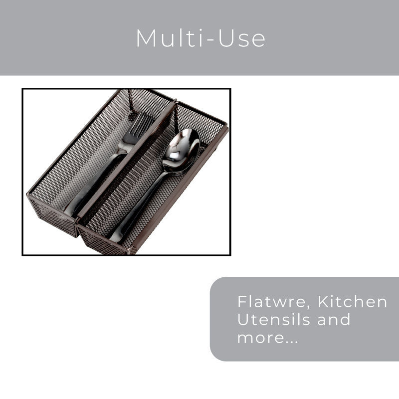 Smart Design Drawer Organizer (9 x 3 Inch) Steel Metal Mesh w